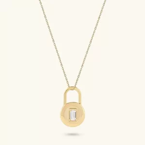 Custom 18K Gold Vermeil Love Lock Necklace Jewelry Manufacturer