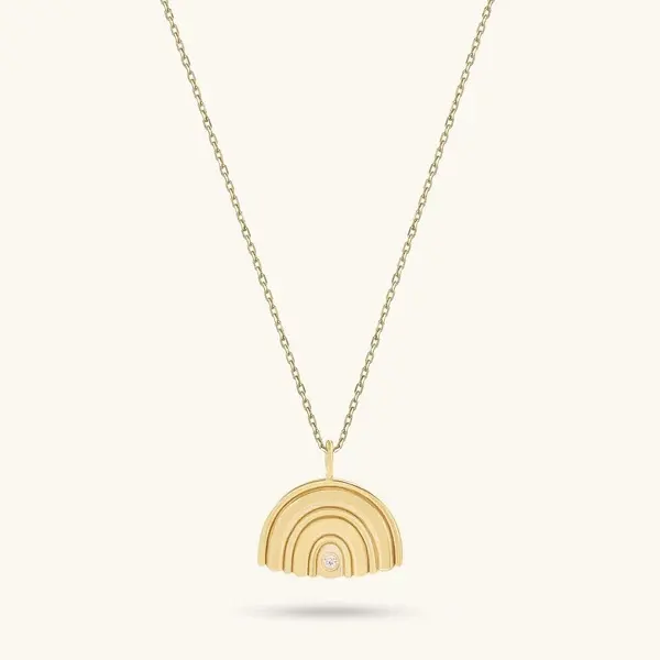 Персонализирана огърлица Rainbow Vermeil-178945936765 Custom Rainbow Necklace