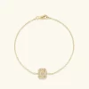 925 Silver Jewelry Manufacturer Custom Baguette Bracelet in Gold
